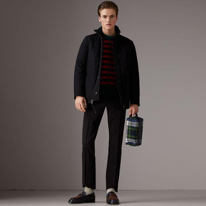 Burberry Burberry Reversible Quilted Tartan Cotton Jacket, Size: 42