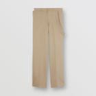 Burberry Burberry Strap Detail Cotton Trousers, Size: 36, Yellow