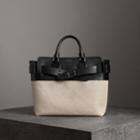 Burberry Burberry The Medium Canvas And Leather Belt Bag, Black