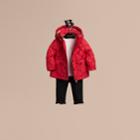 Burberry Burberry Check Detail Diamond-quilted Jacket, Size: 2y, Red