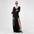 Burberry Burberry Long-sleeve Panelled Knit Gown, Black