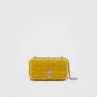 Burberry Burberry Mini Quilted Velvet Lola Bag, Green