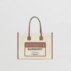 Burberry Burberry Medium Two-tone Canvas And Leather Freya Tote - Online Pre-launch