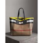 Burberry Burberry The Giant Reversible Tote In Canvas Check And Leather