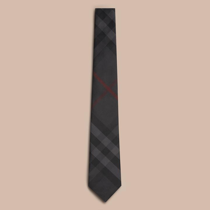 Burberry Burberry Classic Cut Check Silk Tie, Grey