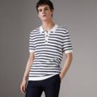 Burberry Burberry Striped Knitted Cotton Polo Shirt, Size: M