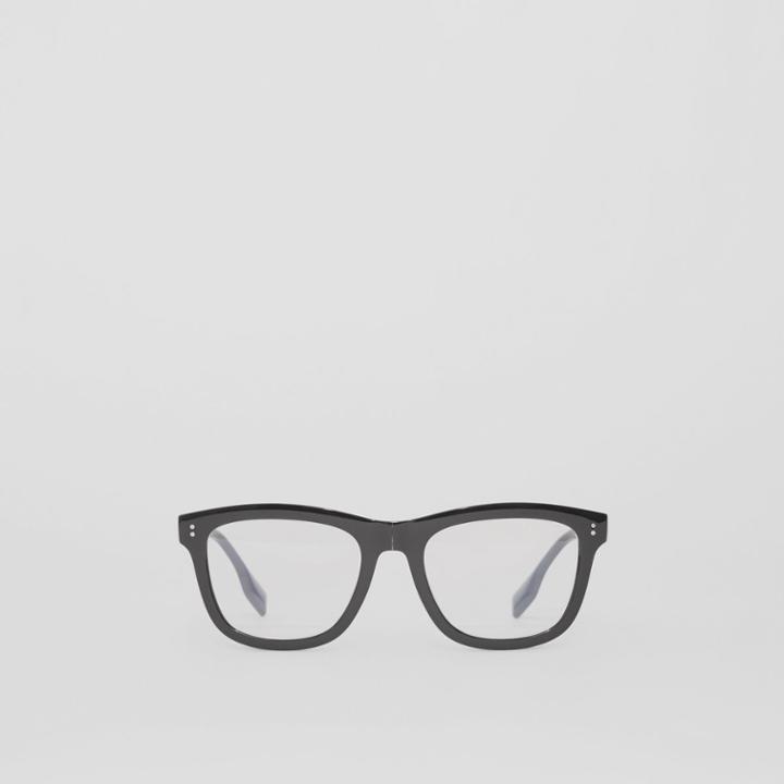 Burberry Burberry Logo Detail Square Blue Light Glasses