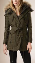 Burberry Parka With Fur Hood And Down-filled Warmer
