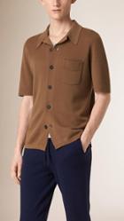 Burberry Short-sleeved Stretch Cashmere Cardigan