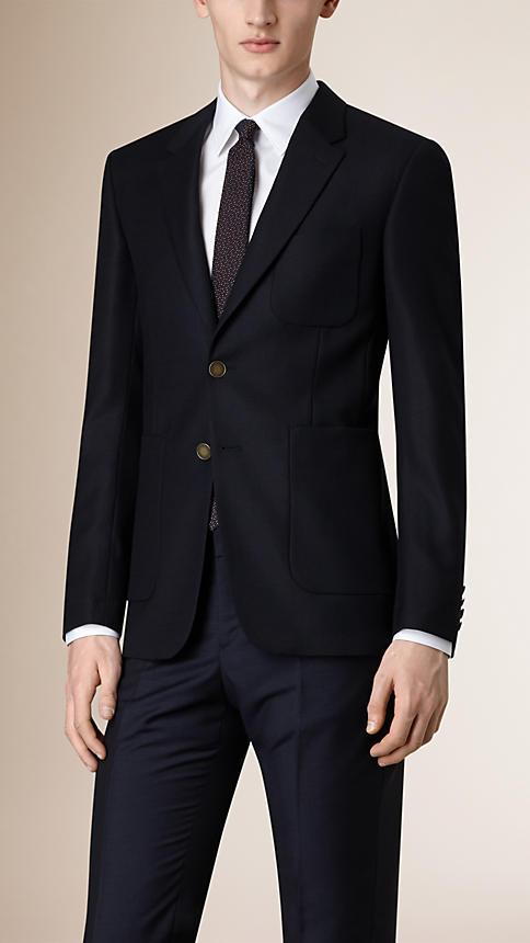 Burberry Modern Fit Virgin Wool Half-canvas Jacket