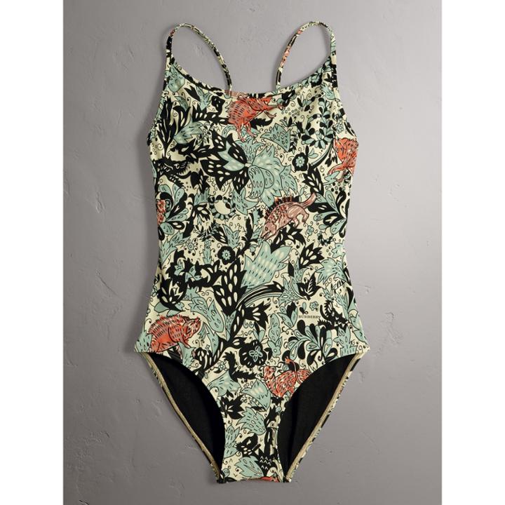 Burberry Burberry Beasts Print Swimsuit, Blue