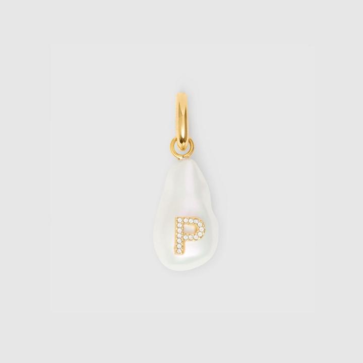 Burberry Burberry 'p' Crystal And Resin Pearl Letter Charm - Online Exclusive