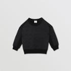 Burberry Burberry Childrens Monogram Quilted Panel Cotton Sweatshirt, Size: 14y, Black