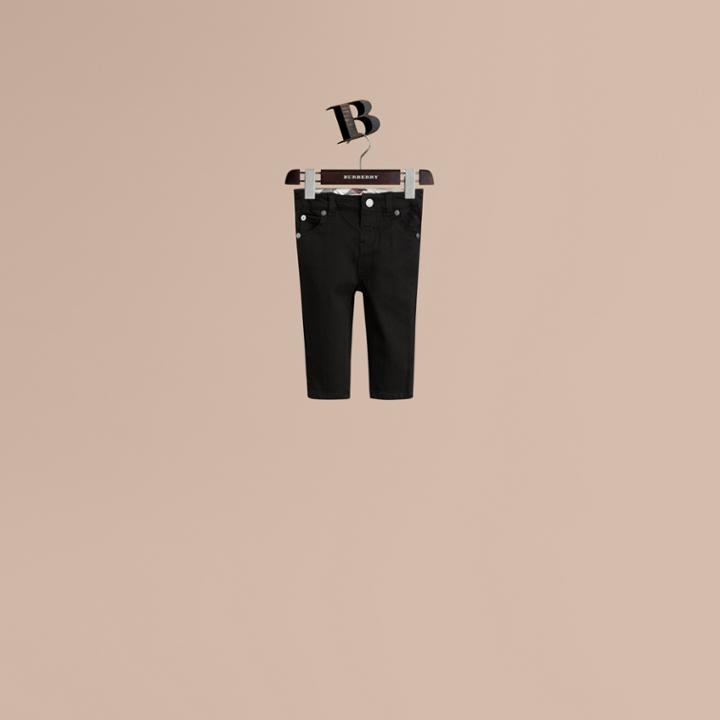 Burberry Burberry Stretch Denim Jeans, Size: 12m, Black