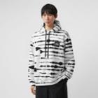 Burberry Burberry Logo Appliqu Watercolour Print Cotton Hoodie, Size: Xl, Monochrome