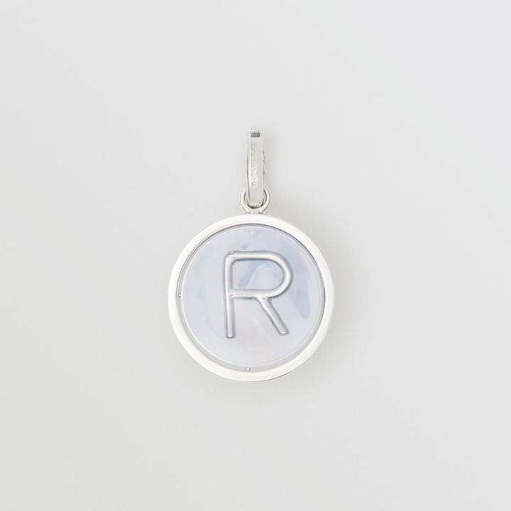 Burberry Burberry Marbled Resin 'r' Alphabet Charm, Brown