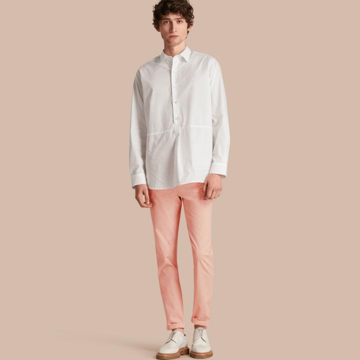 Burberry Burberry Slim Fit Cotton Poplin Chinos, Size: 28r, Pink