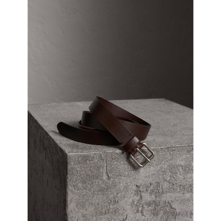 Burberry Burberry Smooth Leather Belt, Size: 95, Brown