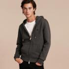 Burberry Burberry Hooded Cotton Jersey Top, Size: M, Grey