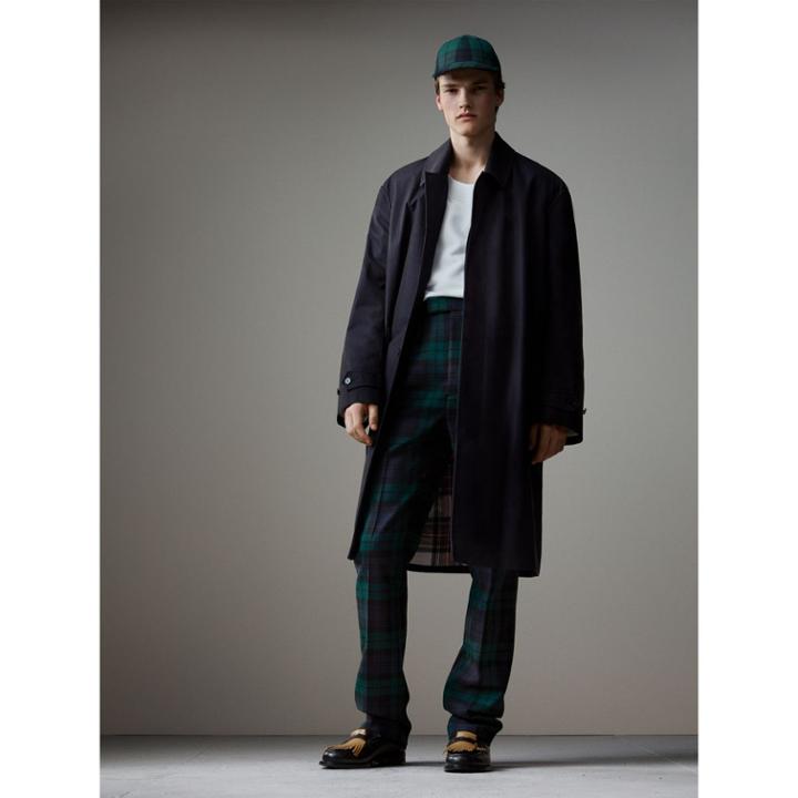 Burberry Burberry Tropical Gabardine Car Coat, Size: 36, Blue