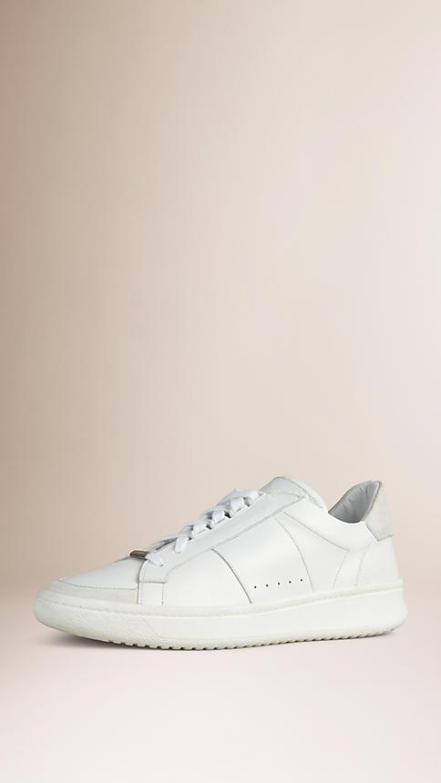 Burberry Leather And Suede Trainers
