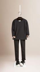 Burberry Burberry Long Sleeve Check Cuff T-shirt, Size: 8y, Black