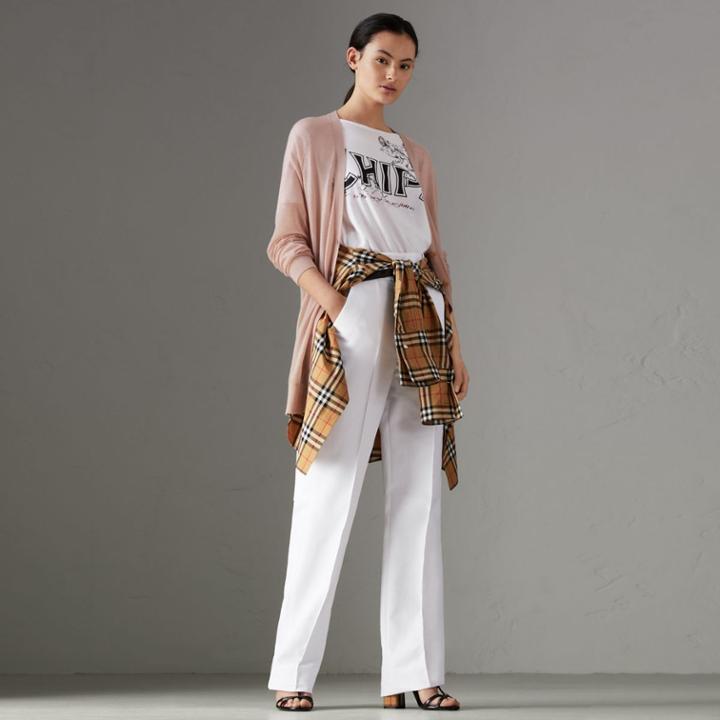 Burberry Burberry Open-stitch Detail Cashmere Cardigan