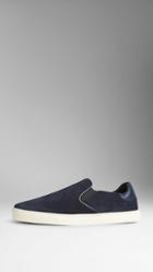 Burberry Suede Slip-on Trainers
