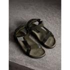Burberry Burberry Three-point Strap Ripstop Sandals, Size: 42, Green
