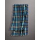 Burberry Burberry Check Modal And Wool Square Scarf, Blue