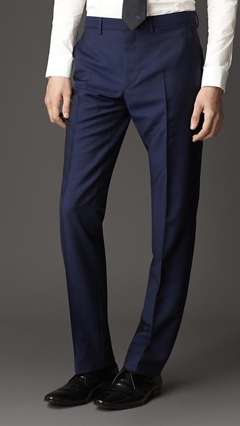 Burberry Modern Fit Wool Mohair Trousers
