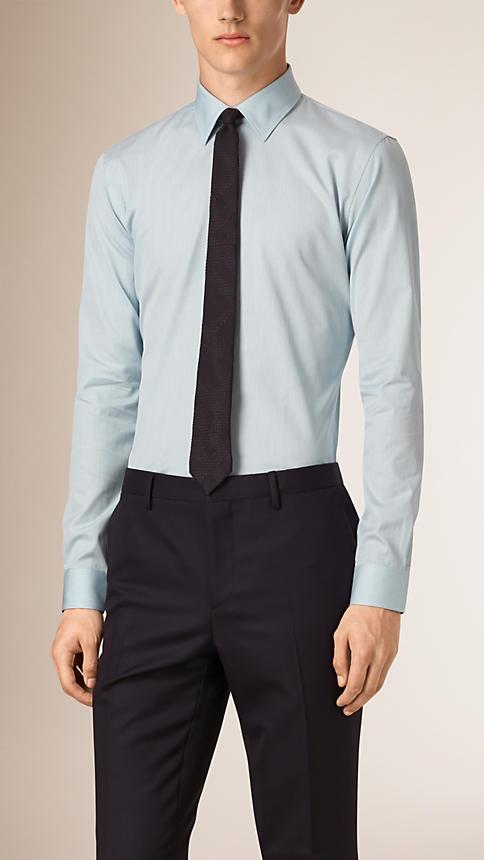 Burberry Slim Fit Fine Dot Cotton Shirt