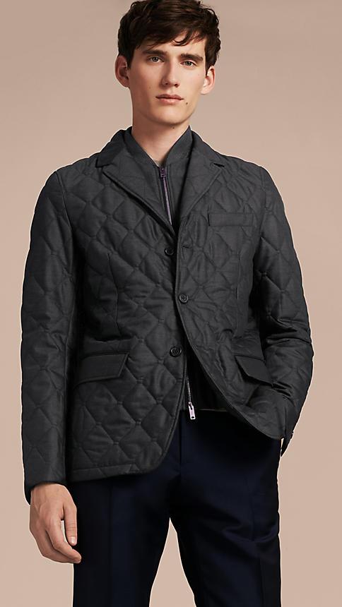 Burberry Quilted Wool Jacket With Detachable Warmer