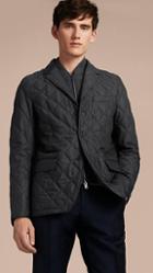 Burberry Quilted Wool Jacket With Detachable Warmer