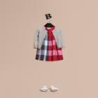 Burberry Burberry Check Cotton Dress, Size: 2y, Red
