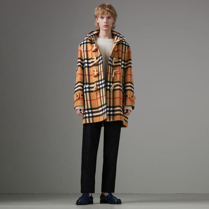 Burberry Gosha X Burberry Check Oversized Duffle Coat