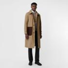Burberry Burberry Leather Pocket Cotton Gabardine Car Coat, Size: 34, Beige