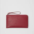 Burberry Burberry Two-tone Grainy Leather Travel Wallet, Red