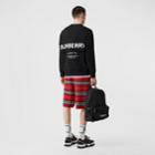 Burberry Burberry Zip Detail Horseferry Print Cotton Sweatshirt, Size: Xs, Black