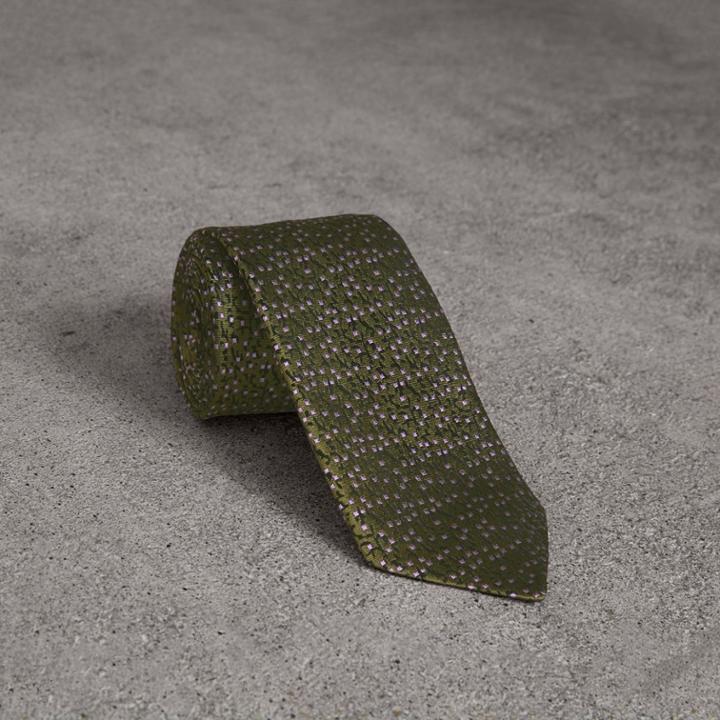Burberry Burberry Modern Cut Floral Spot Silk Tie, Green