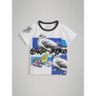 Burberry Burberry Pigeon Graphic Cotton T-shirt, Size: 12m, White