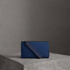 Burberry Burberry Two-tone Grainy Leather Travel Wallet, Purple