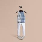 Burberry Burberry Gathered Check Cotton Top, Size: 14y, Blue