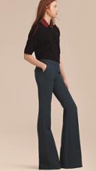 Burberry Prorsum Wool Silk Boot Cut Trousers