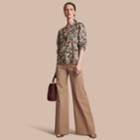 Burberry Burberry Beasts Print Cotton Tunic Shirt, Size: 02, Blue
