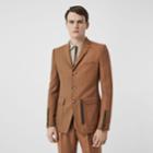 Burberry Burberry English Fit Zip Detail Wool Tailored Jacket, Size: 38, Brown