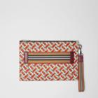 Burberry Burberry Monogram Print Zip Pouch, Red