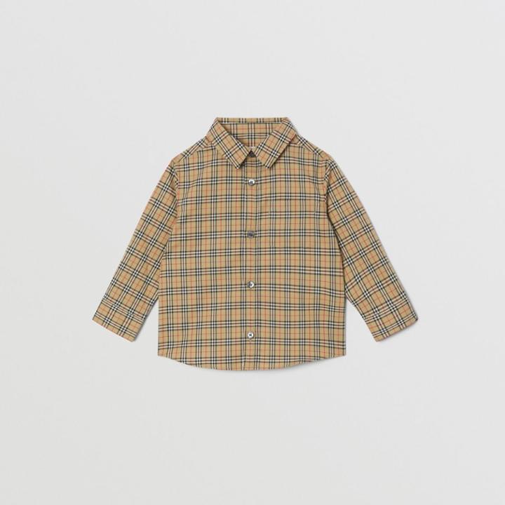 Burberry Burberry Childrens Check Stretch Cotton Shirt, Size: 2y