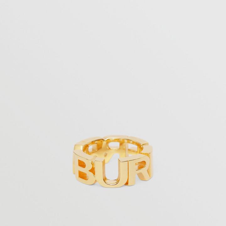Burberry Burberry Gold-plated Logo Ring
