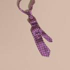 Burberry Burberry Modern Cut Polka-dot Silk Jacquard Tie, Purple